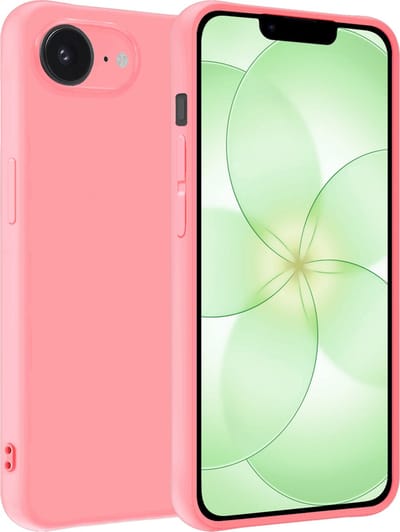 Hoesje Geschikt voor Apple iPhone 17e - Sterk & Shockproof - Hoes Cover - Siliconen Case - Lichtroze