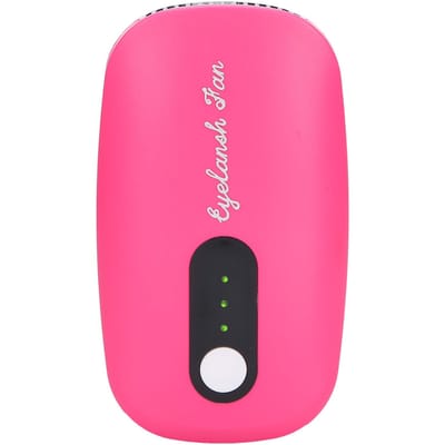Wimper Mini Föhn Ventilator USB Oplaadbaar Enten Wimper Extensions Lijm Droger Ventilator Roze Rood