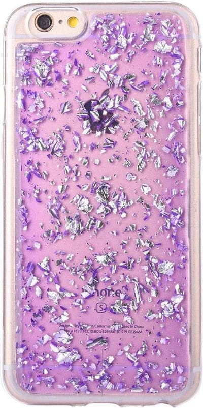 Casimoda® hoesje - Geschikt voor iPhone 6/6s - Paarse Blaadjes - telefoonhoesje - Backcover - Geen opdruk - Multi