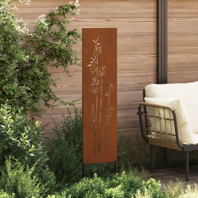 vidaXL - Tuin - Privacy - Scherm - Bloemen - Roestig - 32 - x - 140 - cm - weervast - staal