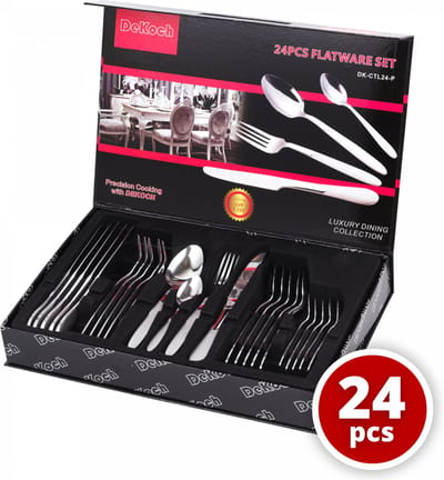 De Koch 24 Pcs Flatware Set with Box - Plain