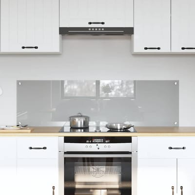 vidaXL - Keukenachterwand - 2 - st - Lichtgrijs - 70 - x - 40 - cm - gehard - glas