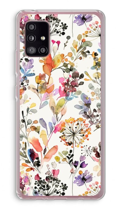 Case Company® - Hoesje geschikt voor Samsung Galaxy A51 5G hoesje - Wilde grassen - Soft Cover Telefoonhoesje - Bescherming aan alle Kanten en Schermrand