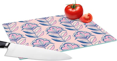 Glazen Snijplank - 28x20 - Retro - Design - Bloemen - Snijplanken Glas