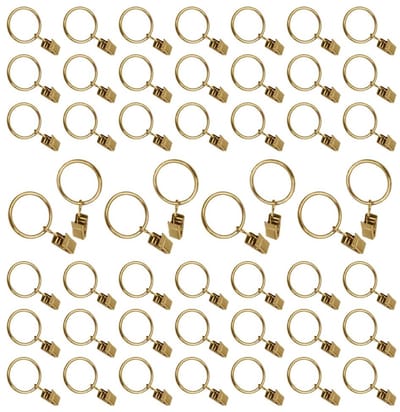 Dailygoods- Gordijnringen 50 Stuks - Roestvrij Staal - 25 mm Diameter - Haken/Clips - Hoge Kwaliteit - Duurzaam en Corrosiebestendig - Gordijnhaken