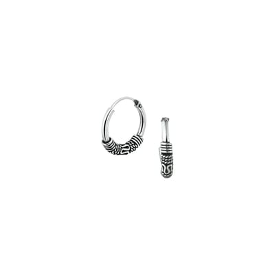 Glams oorringen oxi bali - 14 mm - Zilver