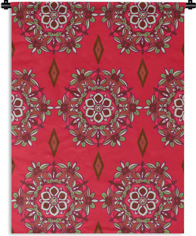 Wandkleed - Wanddoek - Mandala - Design - Bloem - 90x120 cm - Wandtapijt