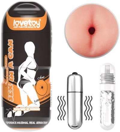 LOVETOY - LOVETOY - Male Masturbator With Vibration Sex In A Can Anus Flesh -  -