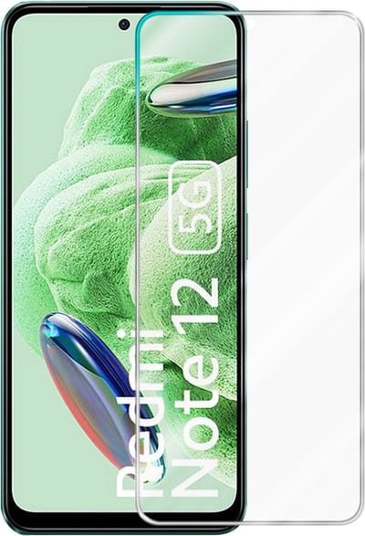 Cadorabo Screenprotector geschikt voor Redmi Note 12 5G - Pantser film Beschermende film in KRISTALHELDER Geharde (Tempered) display beschermglas in 9H hardheid met 3D Touch
