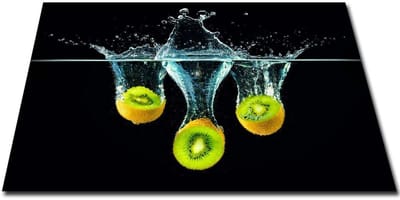 Inductie Kookplaatbeschermer Kiwi Splash 73x52 cm.