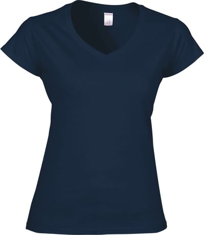 Gildan Softstyle® Fitted Ladies' V-neck T-shirt GI64V00L - Navy - XXL