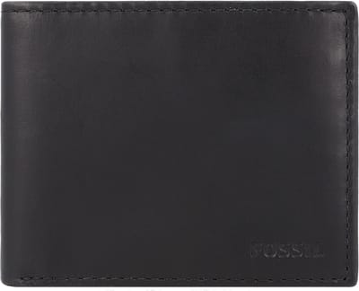Fossil Derrick Portemonnee Leer 11 cm - Jongens - Horizontaal - black