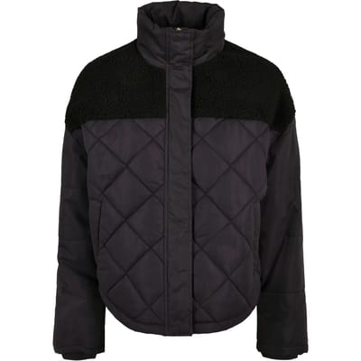 Urban Classics - Oversized Diamond Quilt Gewatteerd jack - 4XL - Zwart