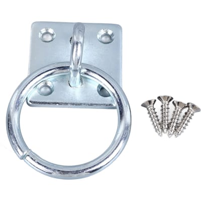 Anneau d'attache pour cheval en métal antirouille, fixation murale sûre, anneau d'attelage pour cheval stable, bain de chevaux white