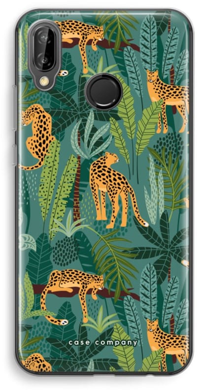 Case Company® - Hoesje geschikt voor Huawei P20 Lite hoesje - Luipaard 2 - Soft Cover Telefoonhoesje - Bescherming aan alle Kanten en Schermrand