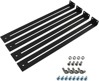 Complete Reparatieset voor Laden met Metalen Gids en Schroeven, Verstevigingsbeugels voor Houten MDF Kasten 13-24 Inch (2 Sets)