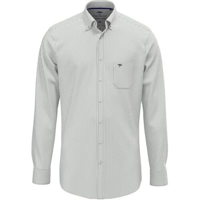 Fynch-Hatton Overhemd Striped Oxford Button-Down Dark Leaf / male