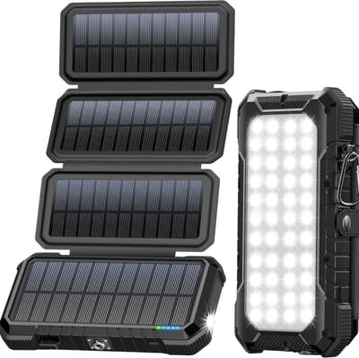 Thuys – Draagbaar Zonnepaneel – Solar Charger – Opvouwbaar Zonnepaneel – 18w – 40 x 86 x 168cm – Zwart