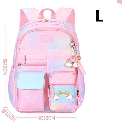 Regenboog Borduurwerk 3-Delige Set Schoolrugzakken Hoge kwaliteit nylon waterdicht Basisschool Kleurverloop schooltassen kinderen Schooltas sac