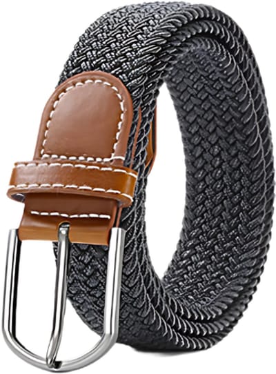 S4D® - Premium Elastische Riem - Geweven Uittrekbare Riem - Riem Voor Heren en Dames - Stijlvol En Erg Comfortabel - Grijs