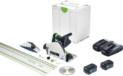Festool TSC 55 5,0 KEBI-Plus/XL-FS Accu Invalcirkelzaag 18V 5.0Ah in Systainer met Geleiderail FS 1400/2 - 577391