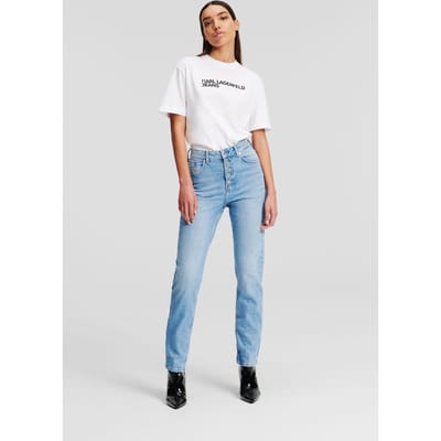Karl Lagerfeld Tapered Shank Denim Whale Light Blue Taglia: W25L32 | Pantaloncini Outlet | Donna | Blu