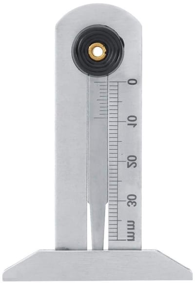 Bandenprofieldieptemeter - Meetinstrument Bandenslijtage - Verkeersveiligheid Verbeteren - Roestvrijstaal Constructie - 0-30 Mm - Zilverkleurig