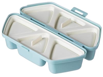 Onigiri Maker-Sushi Maker-Onigiri vorm-Driehoekige sushivorm-6-in-één-Rijstbalvorm - Kunststof -Blauw