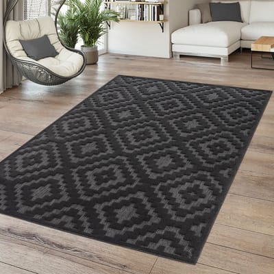Binnen- en buitentapijt Eetkamer Weerbestendig Balkon Scandinavisch Etnisch Design Geometrisch