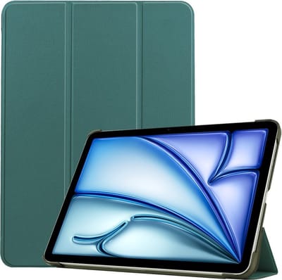 Coverup Tablethoes geschikt voor iPad Air 13 (2024/2025/2026) Hoesje - Tri-Fold Book Case met Wake/Sleep - Groen