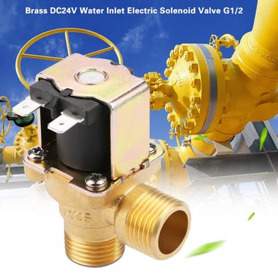 Messing DC24V G12 Normaal Gesloten Pilotgestuurde Waterinlaat Elektrische Solenoïdeklep