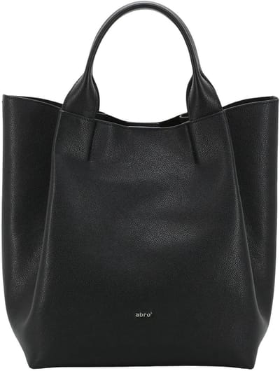 abro Leren shopper Leather Agave Shopper Essential Black / Nickel zwart
