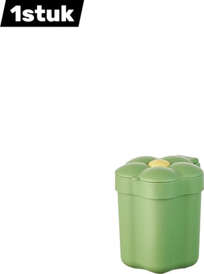 1 stuk - Mini-afvalbak - Prullenbak - Afvalbak met deksel - Kleine afvalbak - Geschikt voor slaapkamers en kantoren - Schattig - Zonnebloemmotief - groente