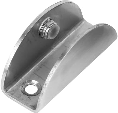 Glasklem Roestvrij Staal - Paneel Houder Beugel - Glazen Balustrades Monteren - Geborsteld Afwerking - 12-14 mm Dikte - Zilver