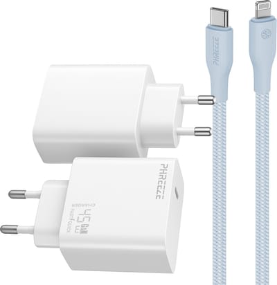 Phreeze usb C oplader geschikt voor iPhone en iPad met Lightning kabel - Power Delivery snellader met kabel