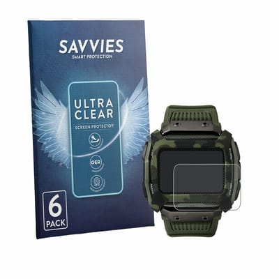 Savvies - Screenprotector voor Timex Command Shock - Folie Beschermfolie transparant 6 Stuks