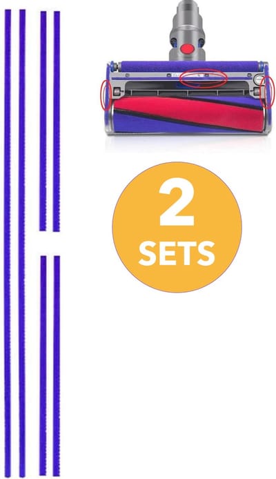 JC's® - Vilt strips geschikt voor Dyson - 3 strips voor borstel van Dyson V7, V8,V10, en V11 - 2 SETS