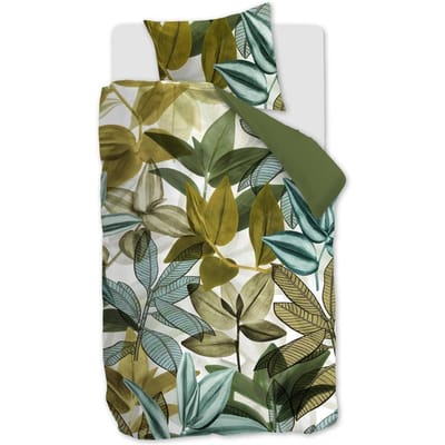 Beddinghouse Eden dekbedovertrek - Eenpersoons - 140x200/220 - Groen