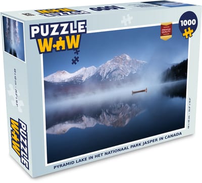 Puzzel Pyramid Lake in het Nationaal park Jasper in Canada - Legpuzzel - Puzzel 1000 stukjes volwassenen