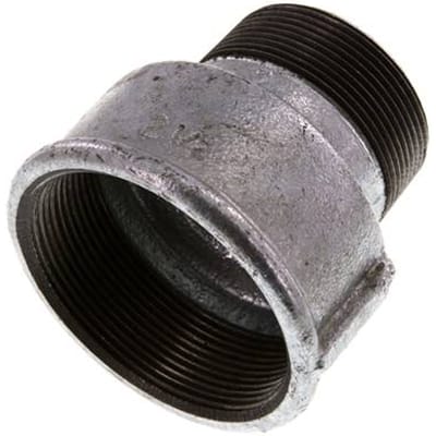R 2'' x Rp 2 1/2'' M/F Verzinkt Gietijzeren Verloopring 25 Bar - FL2S-MF-IZ-200R-212R