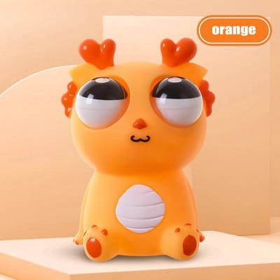 Schattige Ooguitpuilende Panda Squishy Fidget Speeltjes Dieren Stressverlichtende Ballen Decompressie Sensorisch Knijp Speelgoed Voor Volwassenen Kinderen Vakantiecadeau orange