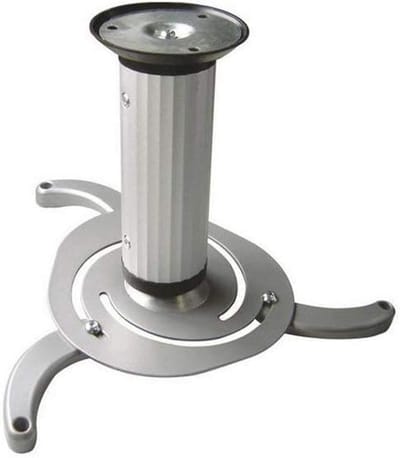 Projector Plafondbeugel - Projectorhouder Beamer - Filmavond Thuis - Kantelbaar en Draaibaar - 132 kg - Zilver Zwart
