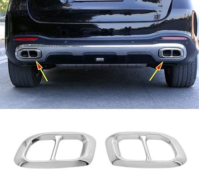 Uitlaat trim tip decoratie lijsten AMG Look Chrome geschikt voor Mercedes GLC GLE GLS W167 X253 X167 2020-
