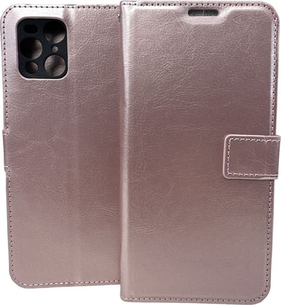 Portemonnee Book Case Hoesje Geschikt voor: Oppo Find X3 Pro - rosegoud