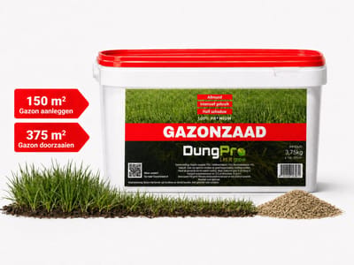 DungPro Gazonzaad 3,75 kg – Geschikt voor 150 m² – Allround Graszaad voor Aanleg, Herstel & Doorzaai – Sterke & Egale Grasmat – Geschikt voor Halfschaduw & Intensief Gebruik