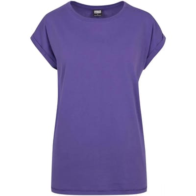 Urban Classics - Extended shoulder Dames Tshirt - M - Paars