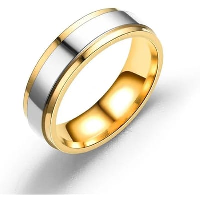 Mode Eenvoudig Ontwerp Titanium Staal Partnerringen Voor Mannen Vrouwen Hoge Kwaliteit Roestvrij staal Trouwringen Jubileumsieraden 12 beige