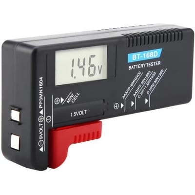 Batterijtester - ESTINK - BT-168D - Universeel - LCD - Compatibel AA/AAA/C/D/9V