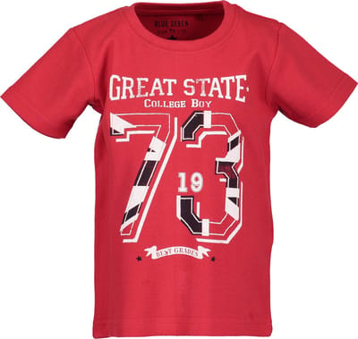 Blue Seven Jongens T-shirt - rood - Maat 104