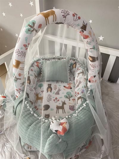 Jaju Baby - Babynestje - Antibacterieel - Groen - 74 x 40 cm